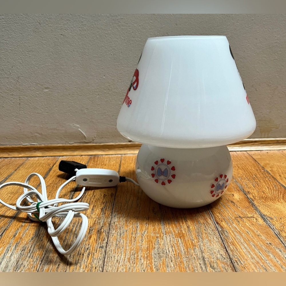 Vintage disney glass table lamp desk lamp Minnie Mouse - Picture 5 of 10